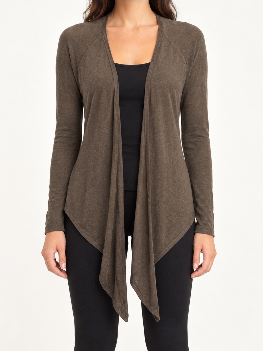 Lauren Ralph Lauren Moss Olive Pixie Hem Cardigan M